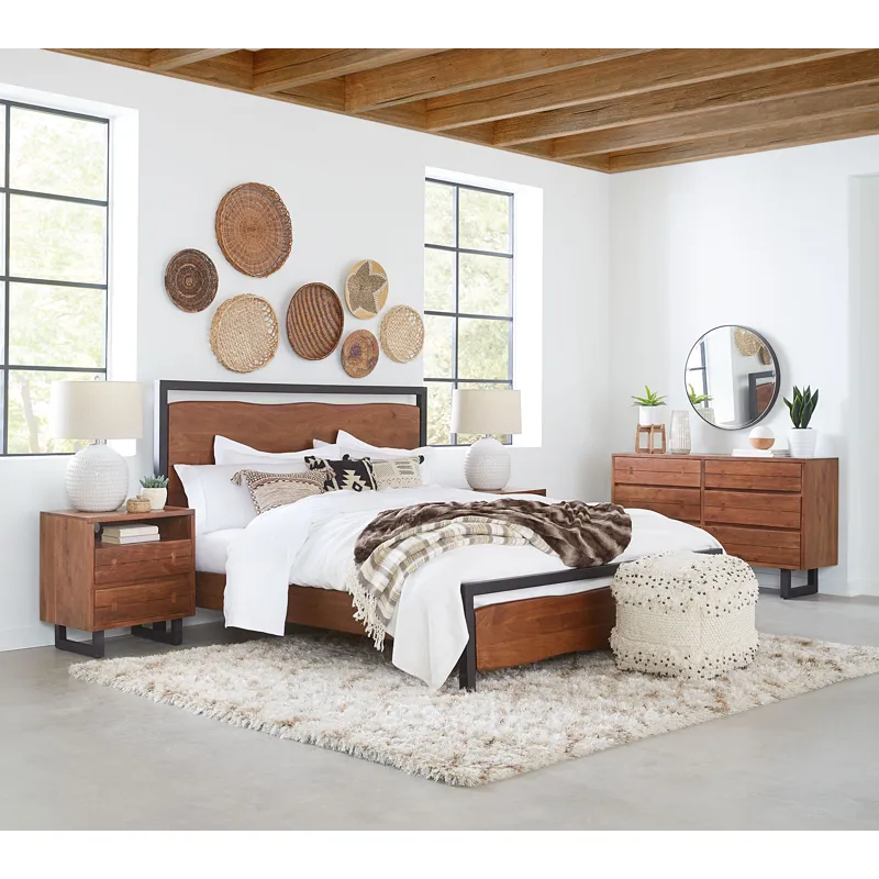 Aspen 58" Six Drawer Dresser in Walnut