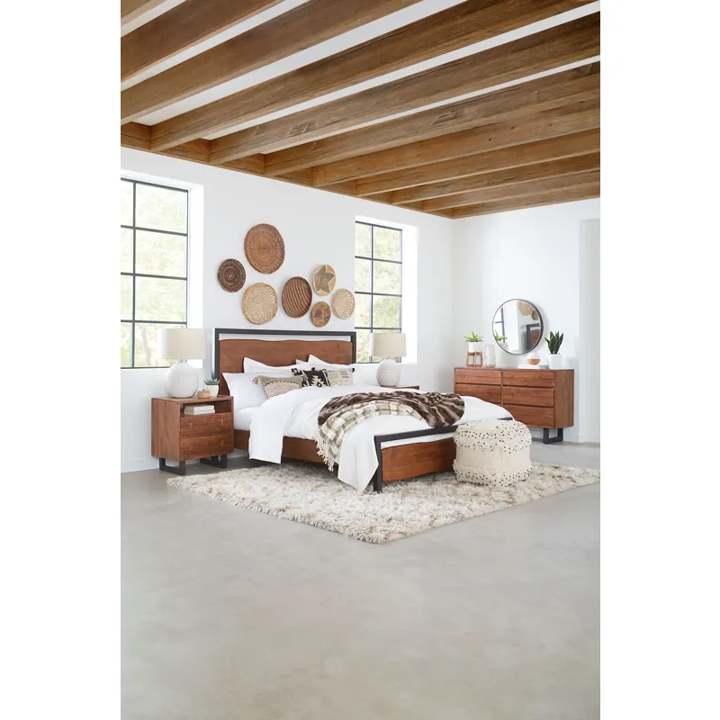Aspen 58" Six Drawer Dresser in Walnut