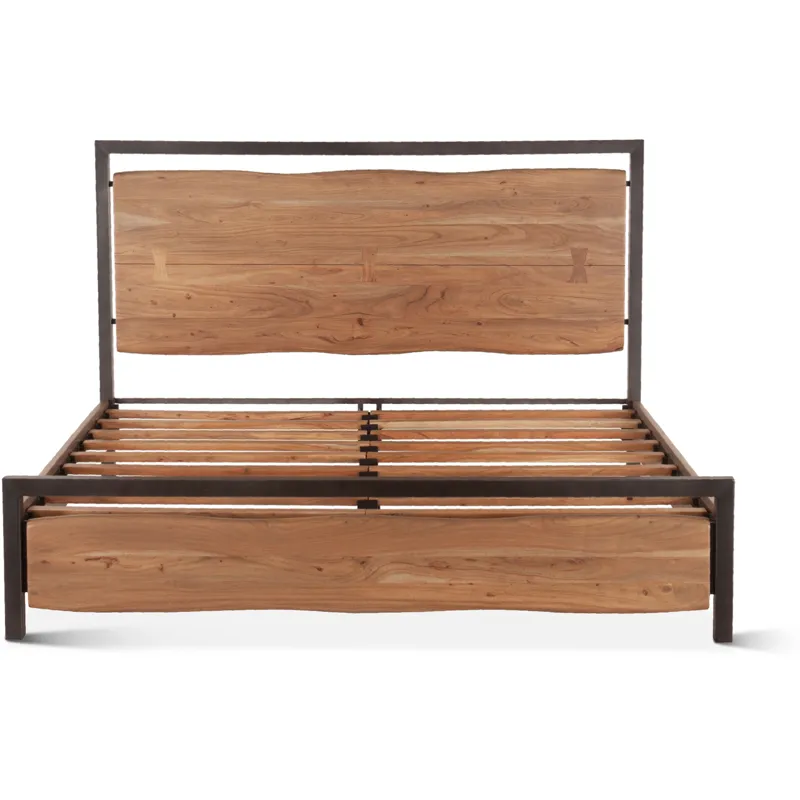 Aspen Queen Bed in Smoked Acacia