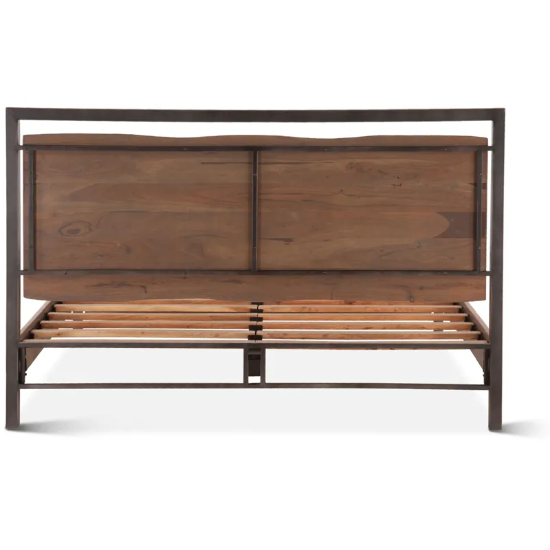 Aspen Queen Bed in Smoked Acacia