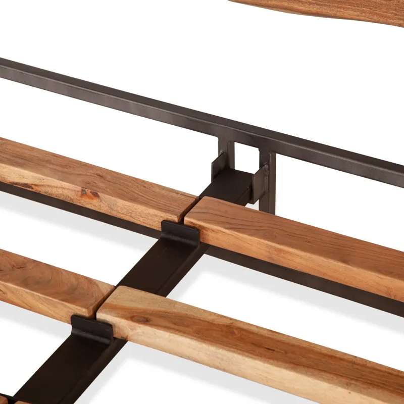 Aspen Queen Bed in Smoked Acacia