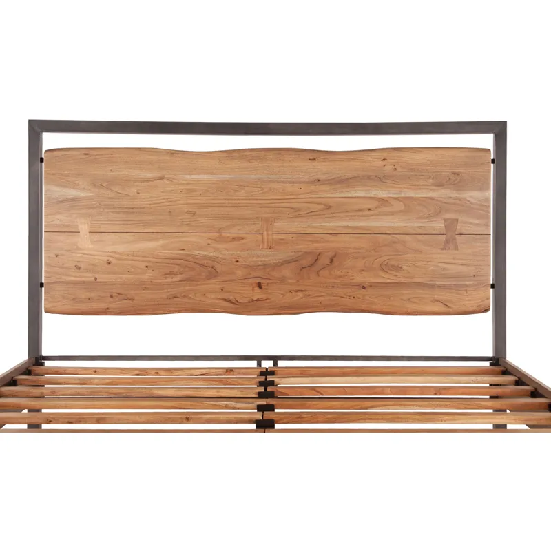 Aspen Queen Bed in Smoked Acacia