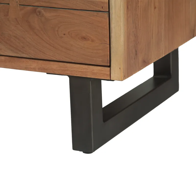 Aspen 34" Tall Chest in Smoked Acacia