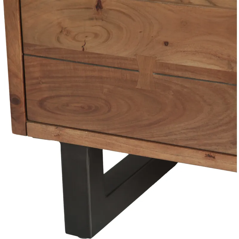 Aspen 34" Tall Chest in Smoked Acacia