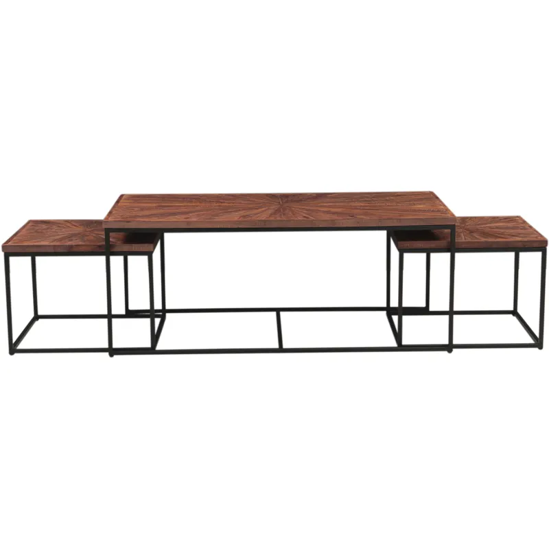 Aster 47" Nesting Coffee Tables in Sunburst Brownstone