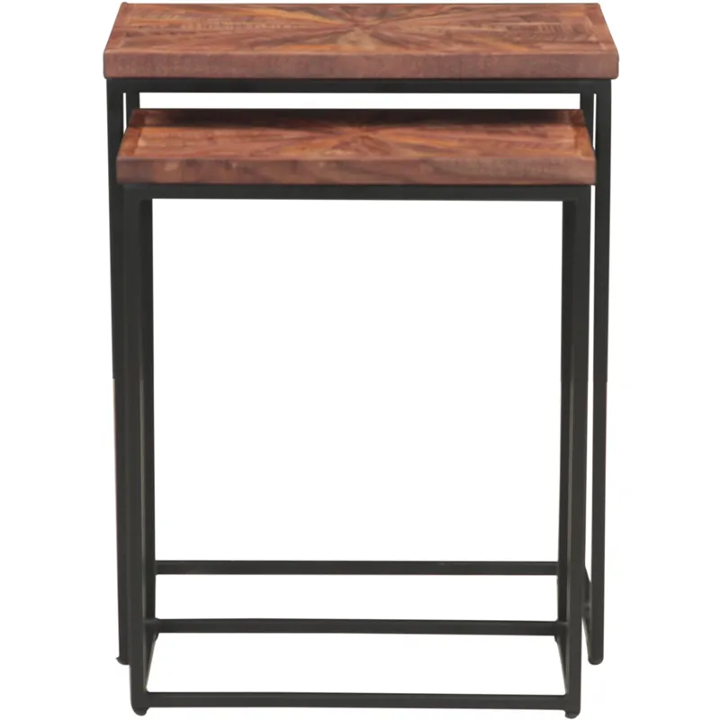 Aster 20" Nesting Side Tables in Sunburst Brownstone