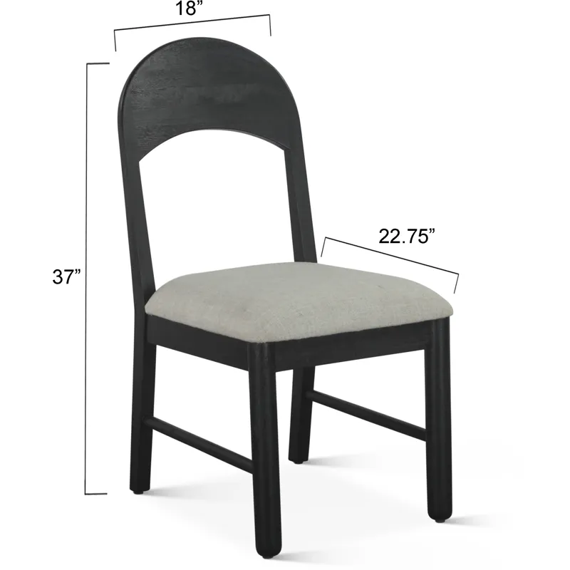Bilboa 18" Upholstered Dining Chair in Black