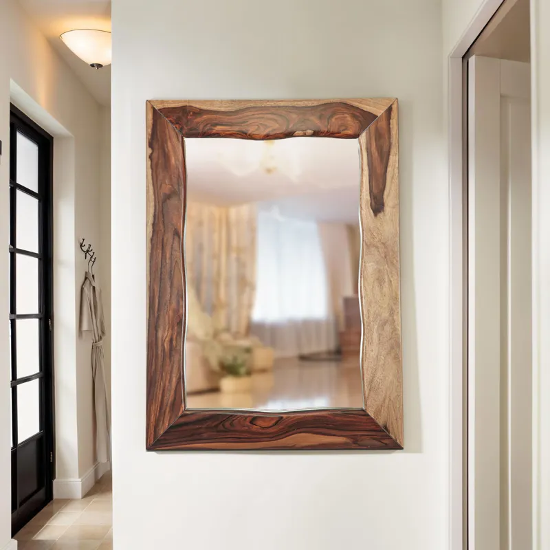Brisbane 43" Mirror Frame in Natural Sheesham