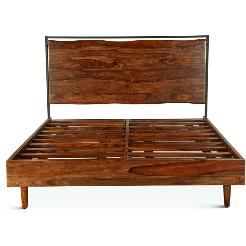 Brisbane King Bed in Natural Sheesham