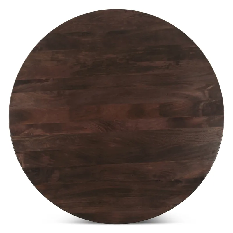Bijou 54" Round Dining Table in Dark Sienna
