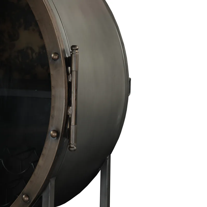 Bowery 74" Tall Round Bar Cabinet