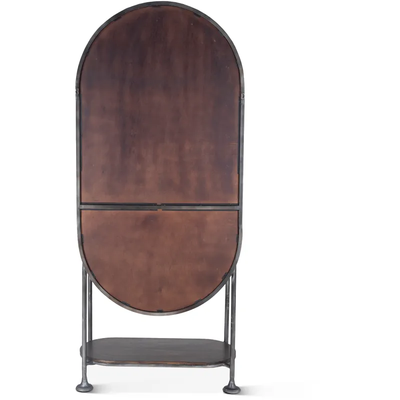 Bowery 34" Tall Oval Bar Cabinet