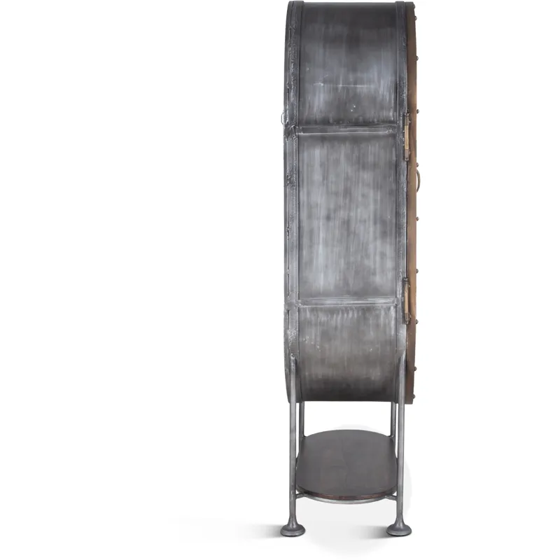 Bowery 34" Tall Oval Bar Cabinet