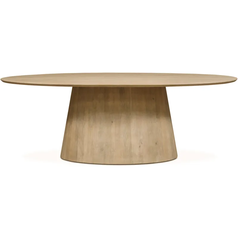Casablanca 86" Oval Dining Table in Natural White
