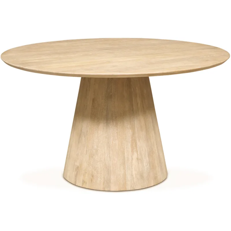 Casablanca 54" Round Dining Table in Natural White