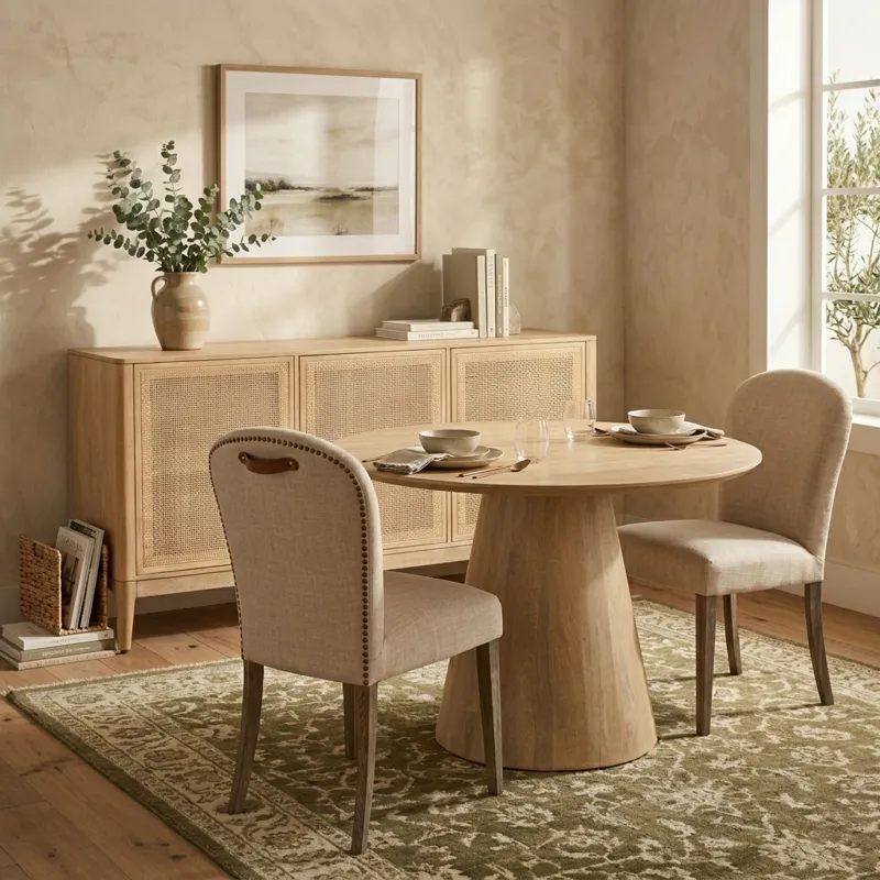 Upholstered Seating Jessie 18" Dining Chair in Beige Linen