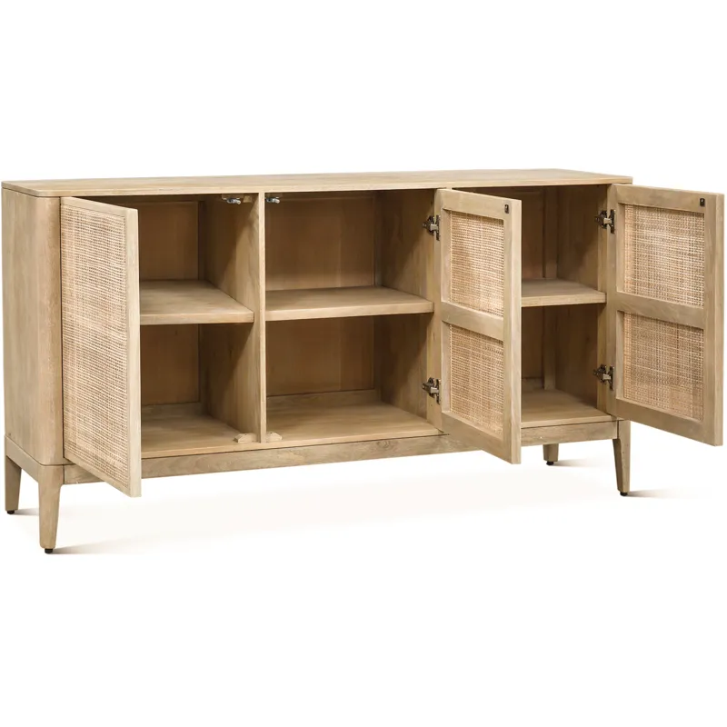 Casablanca 64" Sideboard in Natural White