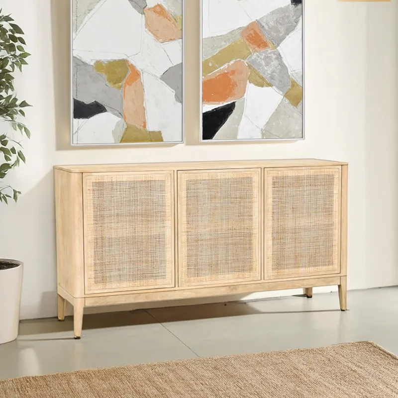 Casablanca 64" Sideboard in Natural White