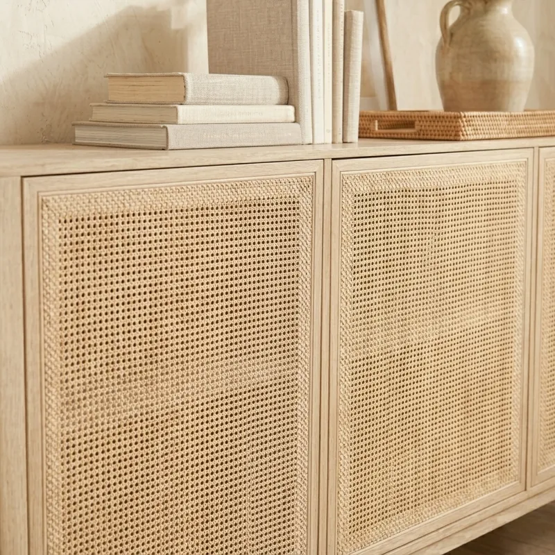 Casablanca 64" Sideboard in Natural White