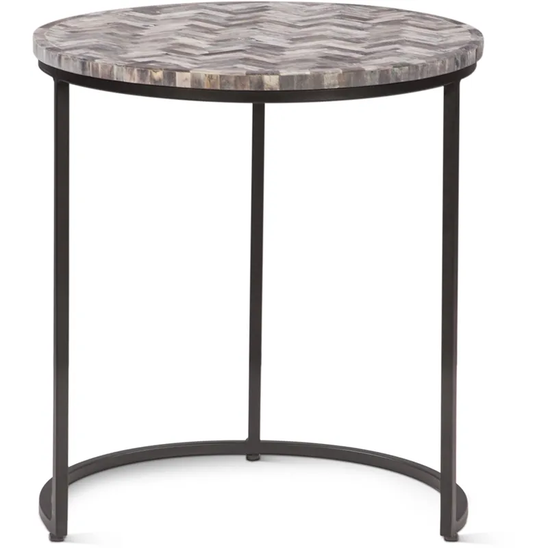 Calico 20" Nesting Tables in Chevron Pattern, Set 2