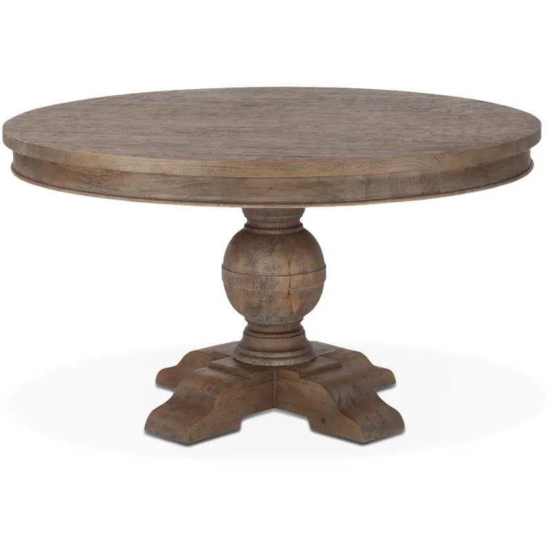 Colonial Plantation 48" Round Dining Table in Weathered Teak