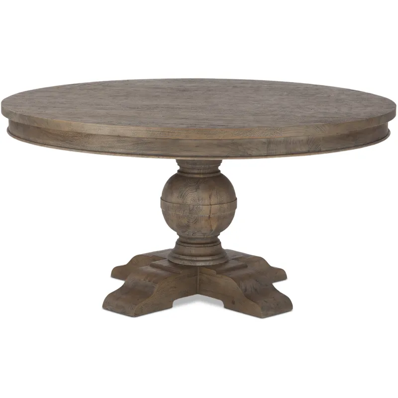 Colonial Plantation 60" Round Dining Table in Weathered Teak