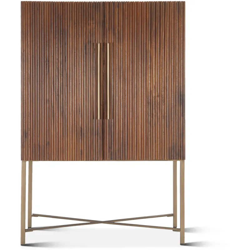 Cosmopolitan 39" Bar Cabinet in Honey Brown