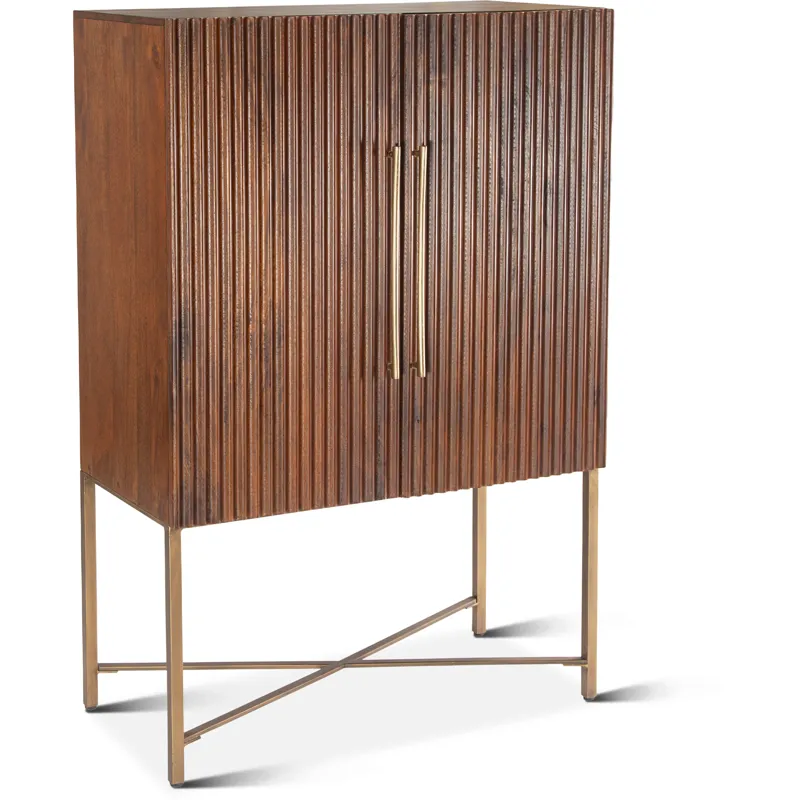Cosmopolitan 39" Bar Cabinet in Honey Brown