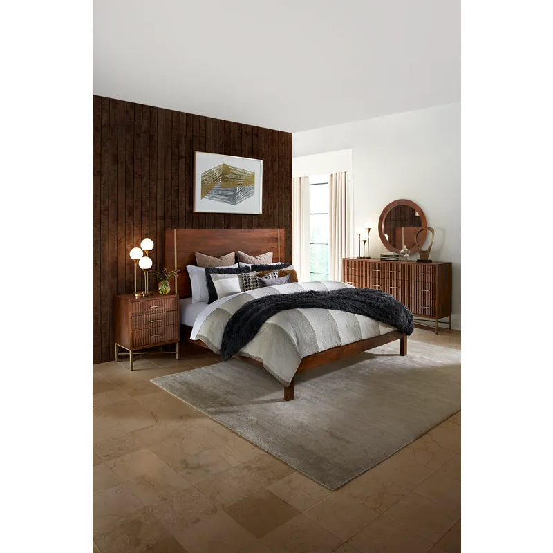 Cosmopolitan 69" Six Drawer Dresser in Honey Brown
