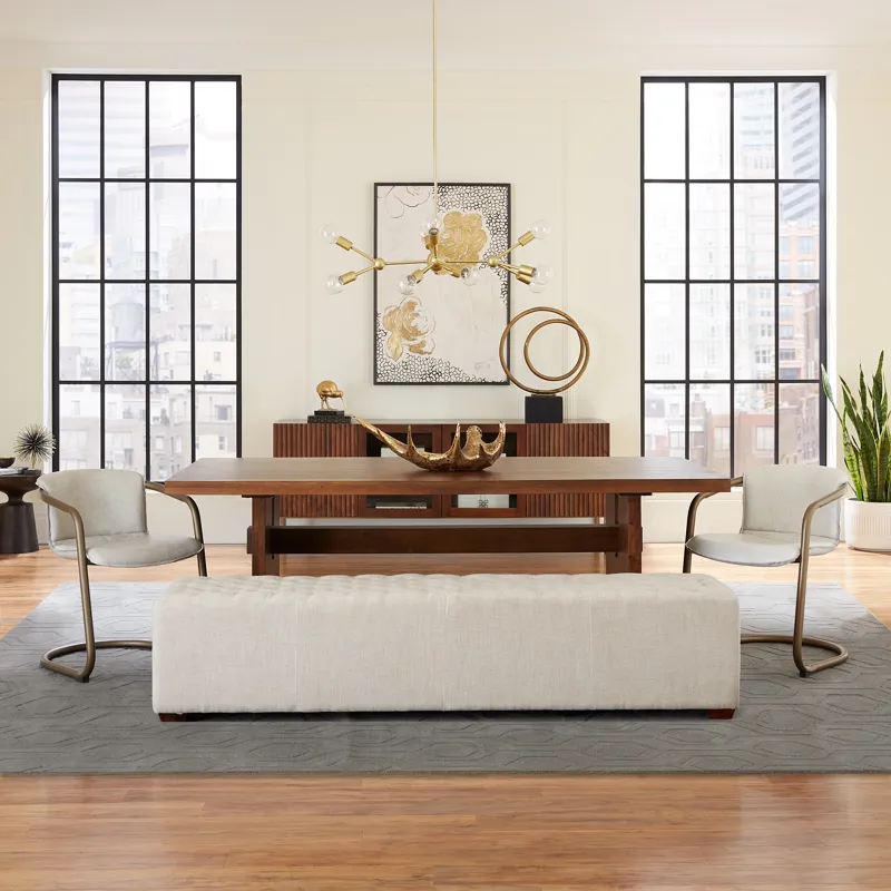 Cosmopolitan 82" Dining Table in Honey Brown