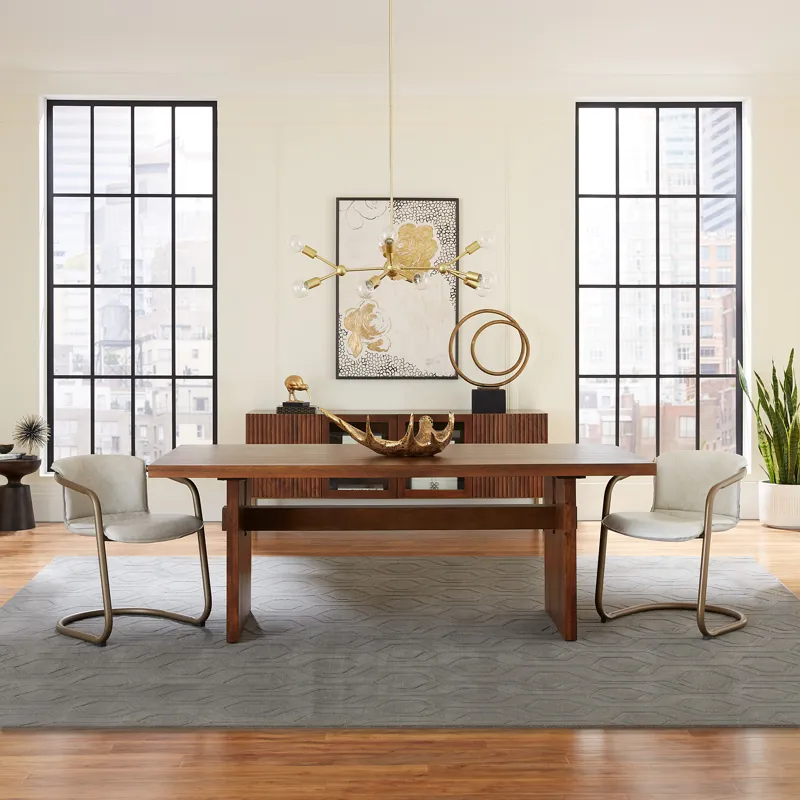 Cosmopolitan 82" Dining Table in Honey Brown