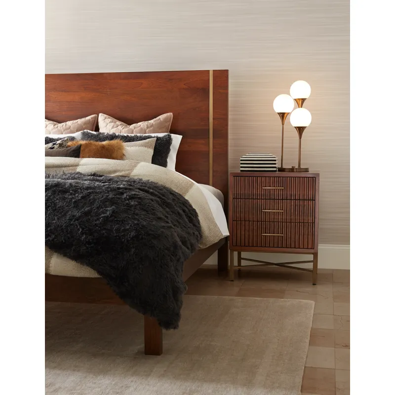 Cosmopolitan King Bed in Honey Brown