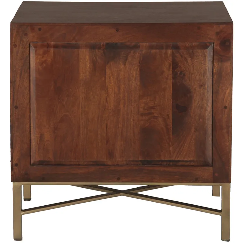 Cosmopolitan 26" Three Drawer Nightstand in Honey Brown