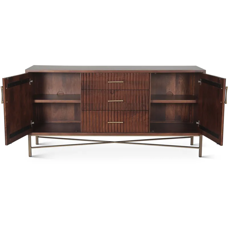 Cosmopolitan 68" Sideboard in Honey Brown