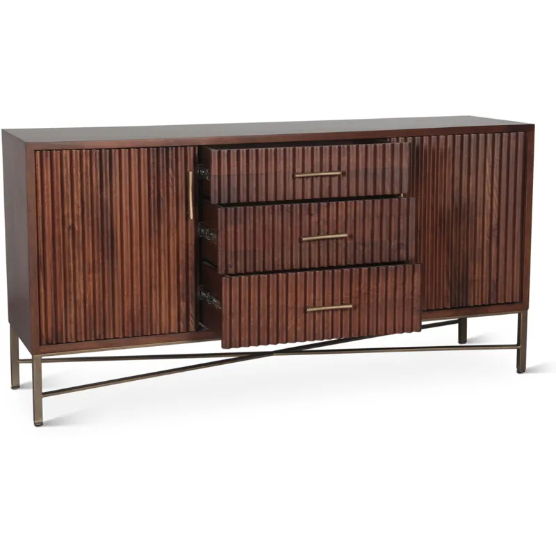 Cosmopolitan 68" Sideboard in Honey Brown