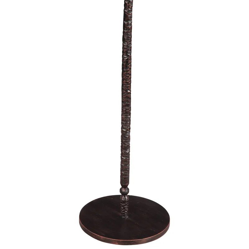Detroit 10" Side Table in Beige Travertine with Hammered Base