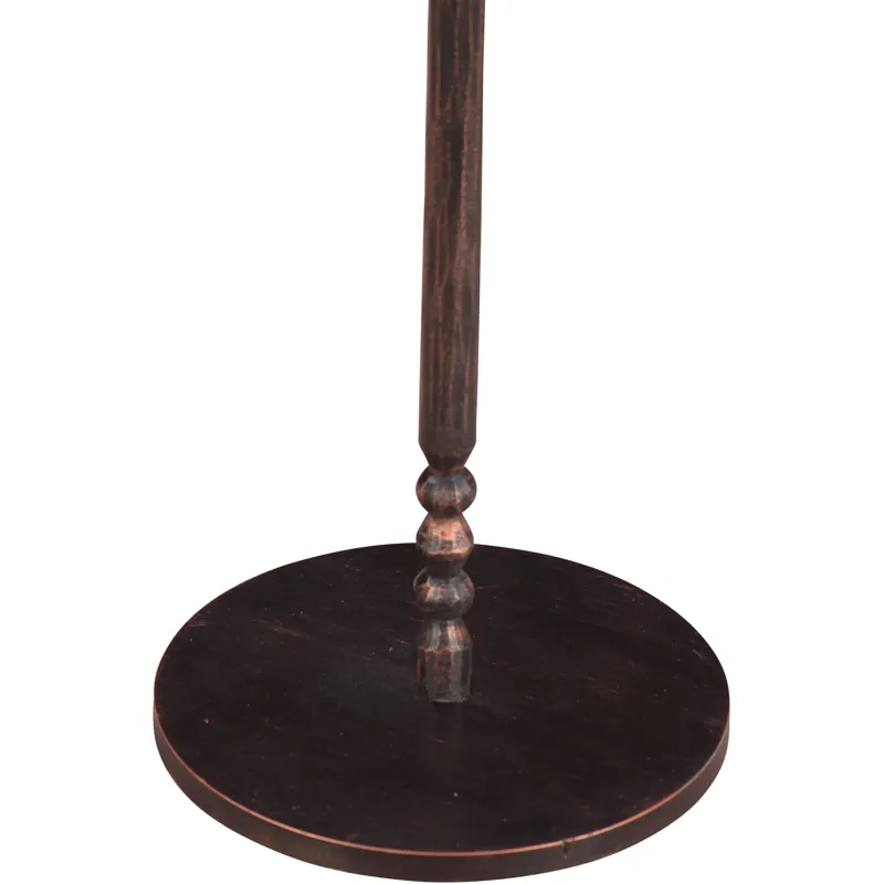 Detroit 10" Side Table in Dark Emperador Marble with Casted Base