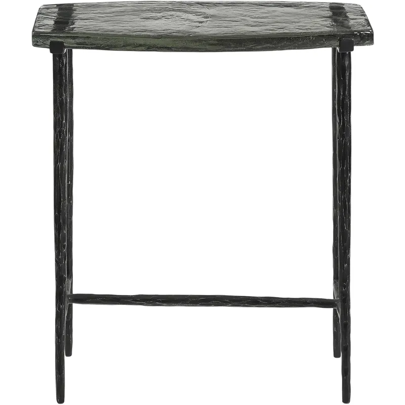 Downey 17" Side Table with Glass Top