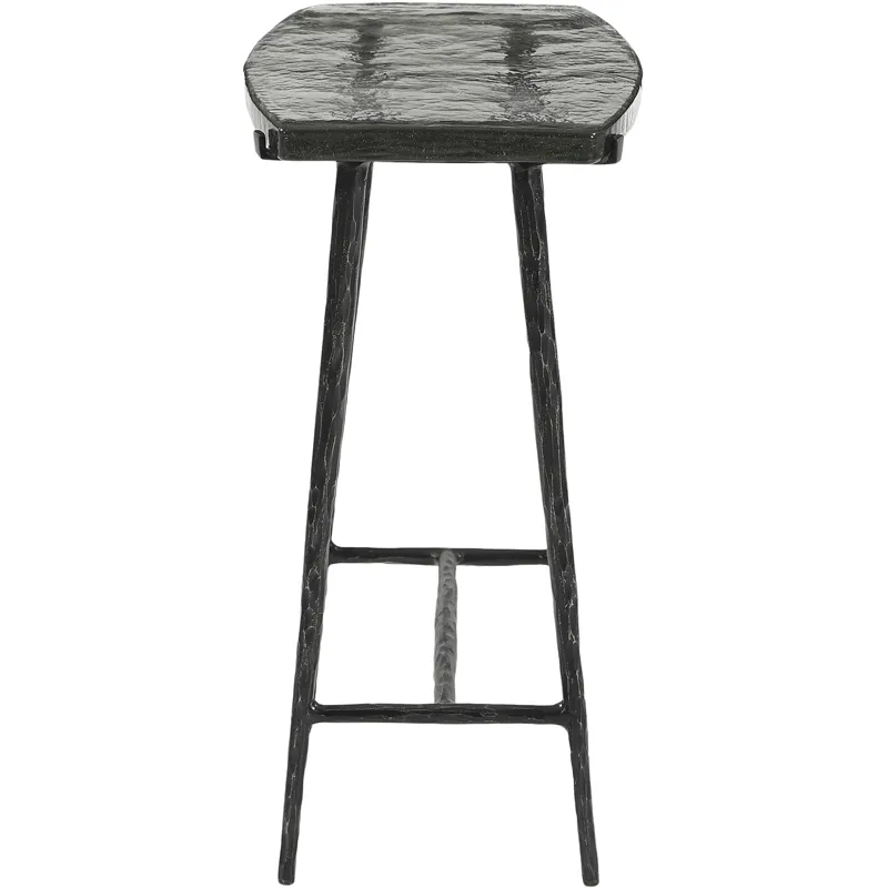 Downey 17" Side Table with Glass Top