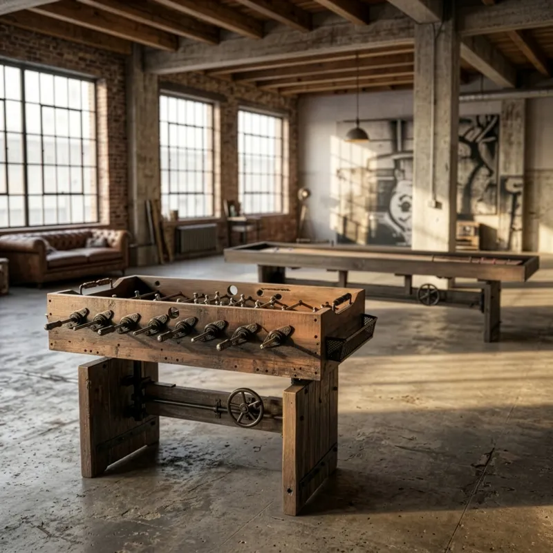 Eiffel 132" Reclaimed Shuffleboard Table with Pucks