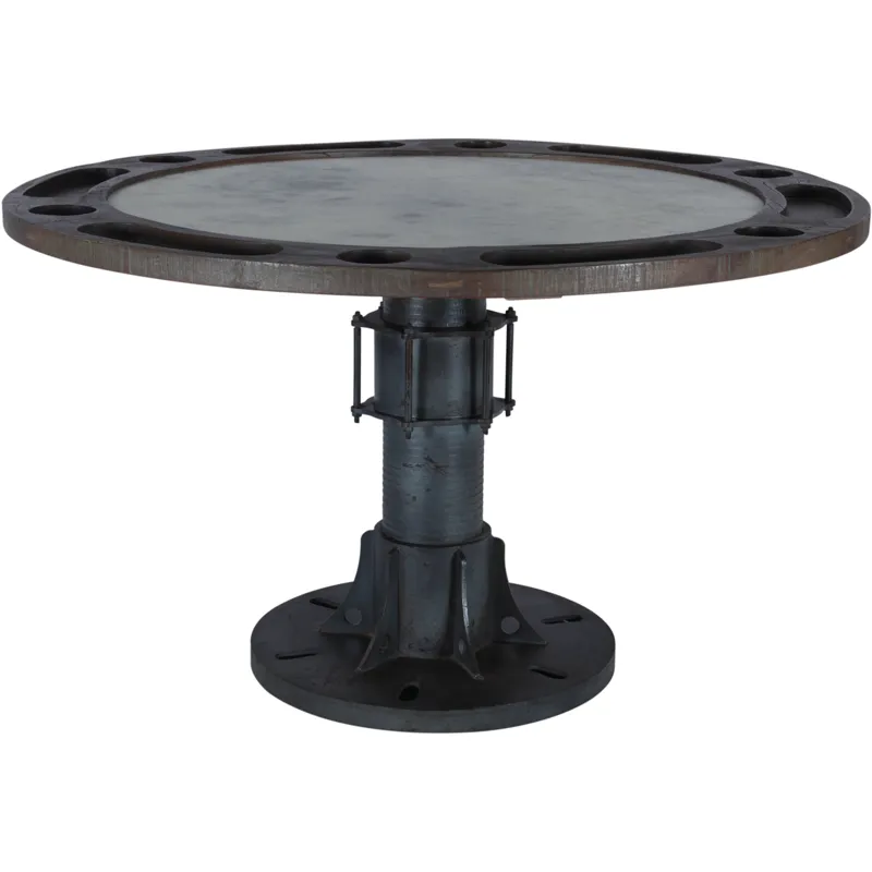 Eiffel 52" Poker Game Table with White Marble Top