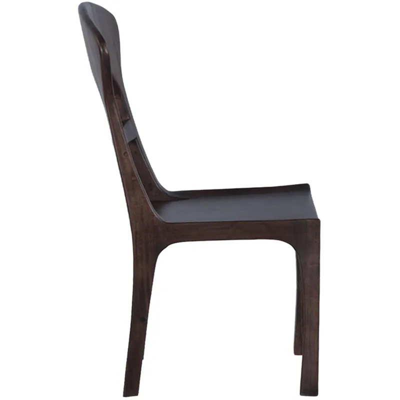 Ellipse 18" Dining Chair in Glossy Driftwood