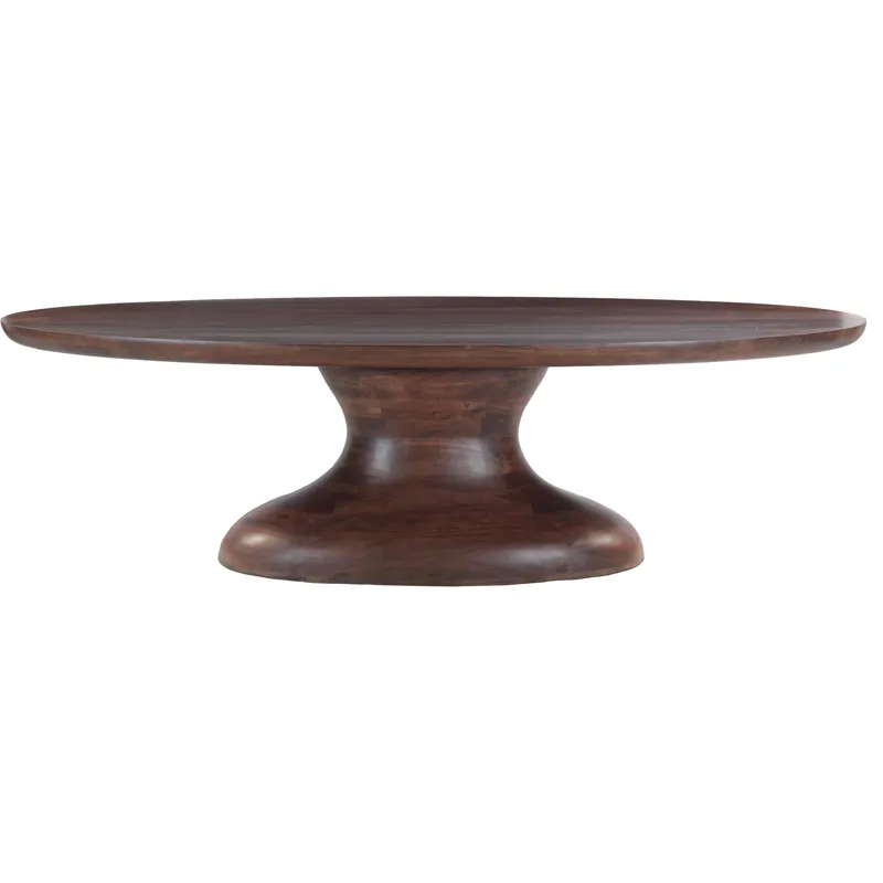 Ellipse 102" Oval Dining Table in Glossy Driftwood