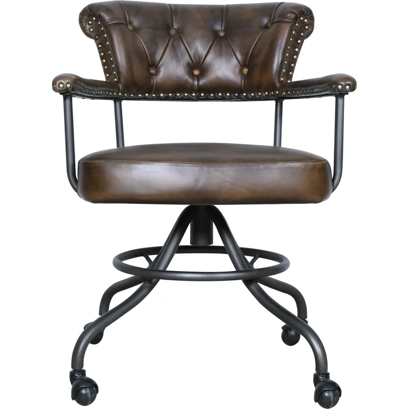 Essex Chesterfield 24" Office Chair in Antique Whiskey