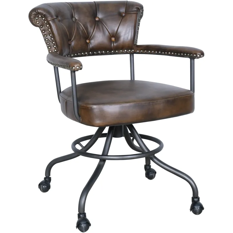 Essex Chesterfield 24" Office Chair in Antique Whiskey