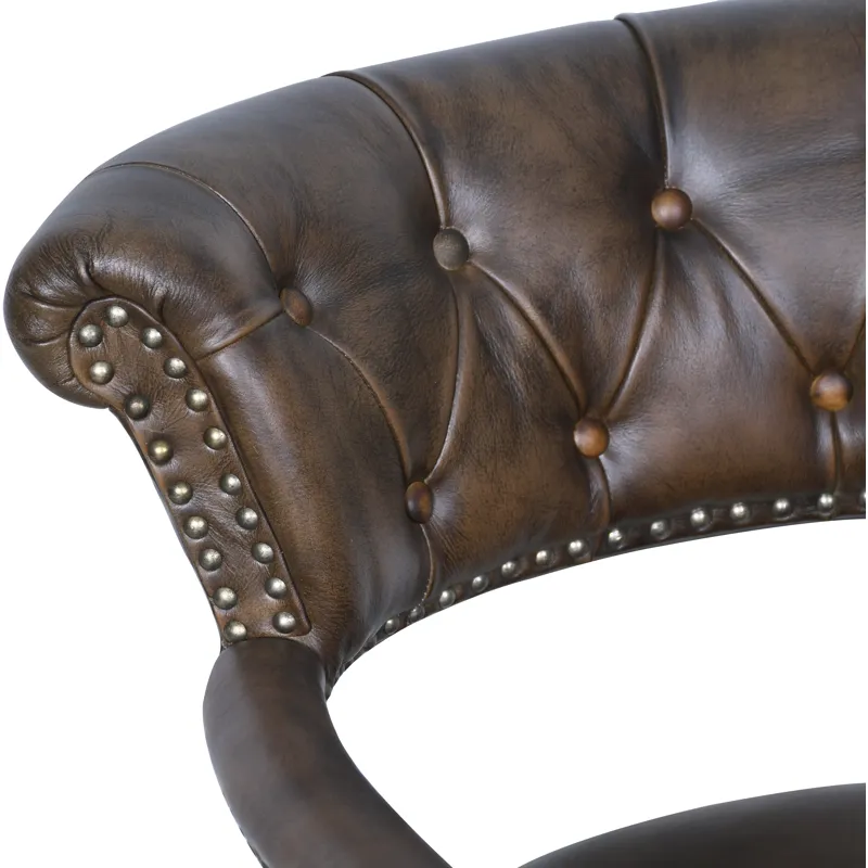 Essex Chesterfield 24" Office Chair in Antique Whiskey