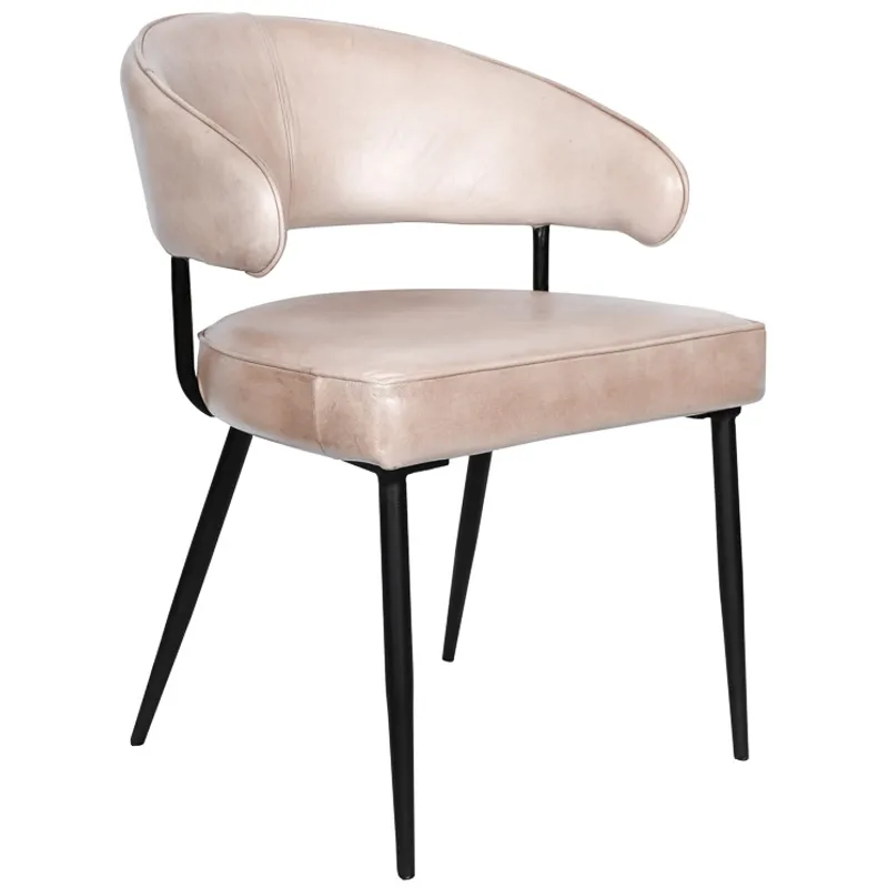 Essex Dover 23" Armchair in Antique Ivory Leather