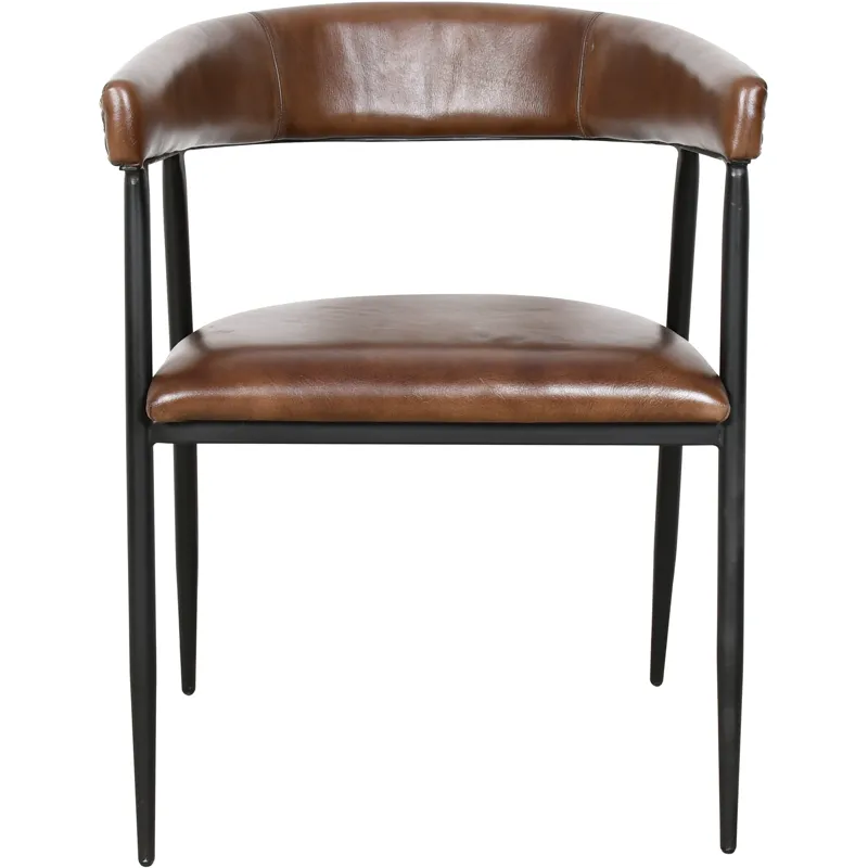 Essex Halstead 23" Dining Chair in Chestnut Leather