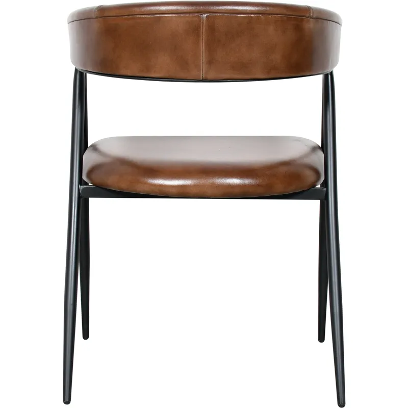 Essex Halstead 23" Dining Chair in Chestnut Leather