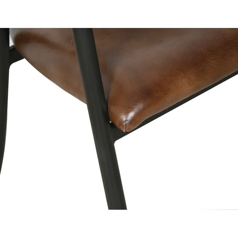 Essex Halstead 23" Dining Chair in Chestnut Leather